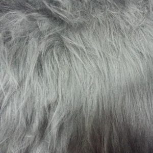 Tela de pelo largo, color gris, ideal para disfraz de lobo y vikingo